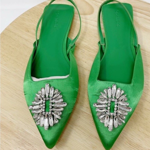 Open Edit Nordstrom Kendall Ornament Pointed Slingback Flat Size 6.5 - Picture 1 of 1